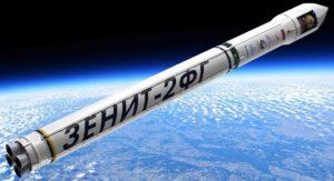 3D модель ракеты Зенит в космосе